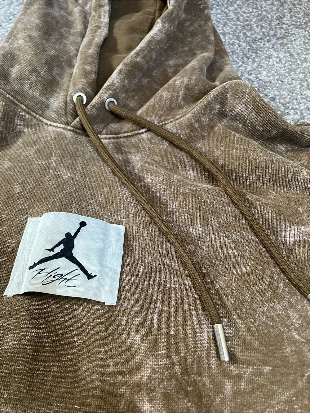 Jordan Brown Washed Pullover Hoodie
